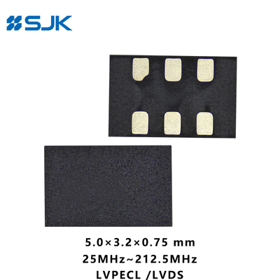 SMD 5032 Oscilador diferencial LVDSL MEMS programável com 6Pads Suporte 1-220MHz 2.25-3.63V
